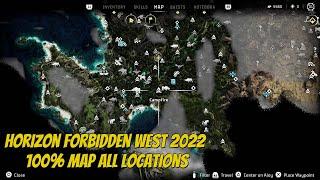 Horizon Forbidden West - Full World Map ALL LOCATIONS 100% (All Machines, Secrets, Etc..) 4K UHD