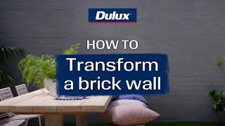 How to transform a brick wall using Dulux Texture Medium Cover