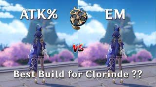 Clorinde ATK % Sands VS Elemental Mastery Sands !! Best Build for Clorinde?? Genshin Impact !!