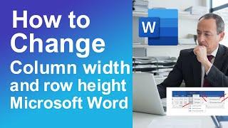 How to Changing Column Width And Row Height Microsoft Word