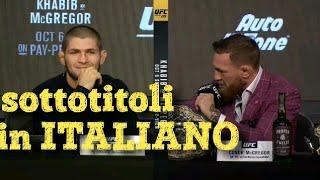 Conor Mcgregor vs Khabib Nurmagomedov face off SOTTOTITOLATO