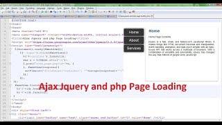 Ajax Jquery and php Page Loading