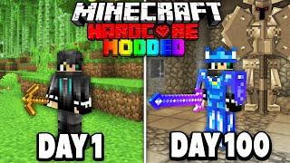 I Survived 100 Days in Modded Hardcore Minecraft.. Here's What Happened