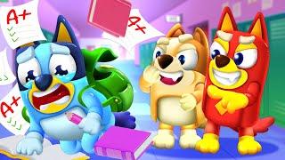 Rejected Bluey - Poor Bluey Feel Lonely | No Bully Zone | Bluey Family Toy