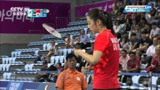 [HD] 2014 Asian Games - WT - F - WS2 - WANG Shixian (CHN) vs BAE Yeonju (KOR)