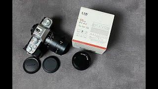 unboxing lensa bokeh 55mm f1.4 mark II dari 7artisans x-mount