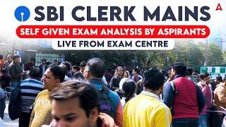 SBI Clerk Mains | Self Given Exam Analysis By Aspirants | (Live From Exam Centre)