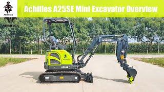 Achilles A25SE Mini Excavator / Digger Overview / Review / Introduction Video