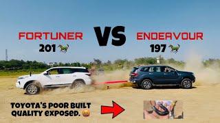 Ford endeavour vs Fortuner.  | Tug of war ️  Toyota built quality exposed. 