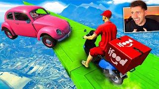 NOVA MOTO vs CARROS - a moto do ifood no GTA 5!