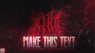 Creating Spooky Text in Phonk Style in Just 15 Minutes | Using Photoshop and Android #phonk