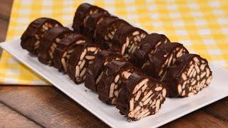 Chocolate and biscuits log: a no-bake dessert that everyone will love!