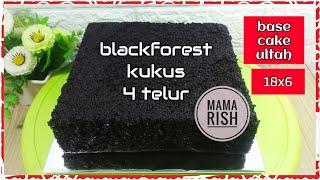 resep black forest kukus / panggang 4 telur - base cake kue ulang tahun loyang 18 cm enak lembut