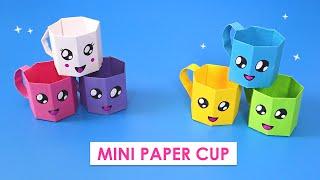 DIY MINI PAPER CUP / Easy origami paper cup