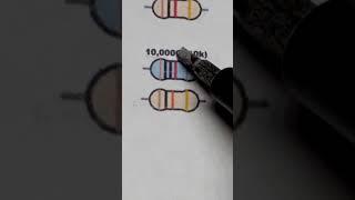 10k Ohm Beige Resistor Color Code #electronics #howto #diy