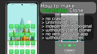 How to make WhatsApp Clone || unlimited clone of any app || without app cloner & parallel space