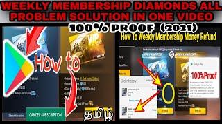 weekly membership problem free fire tamil / diamond minus problem in free fire tamil /refund problem