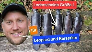 JARS Lederscheide Größe L.  Berserker Leopard Messer & Co.