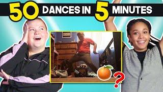 Professional Dancers Try 50 Dance Moves In 5 Minutes Challenge