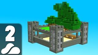 Castle in the Sky | Minecraft Skyblock Let's Play Episode 2 (Bedrock/Java Server IP)