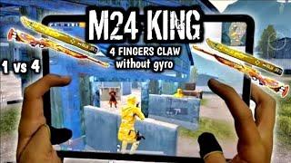 M24 KING IS BACK 1 VS 4  IPAD PRO 120 FPS HANDCAM | PUBG MOBILE