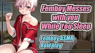 [M4A ASMR RP] Cute Femboy Messes With Your Ears While You Sleep