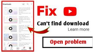 Can't find YouTube download learn more||Fix YouTube Offline videos problem