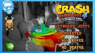 Jetboard Jetty (N.Verted) - Full Walkthrough - No Deaths - All Gems - Crash Bandicoot 4 [4k]