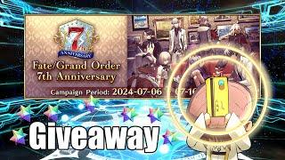 FGO NA 7th Anniversary GSSR Giveaway (Ended)