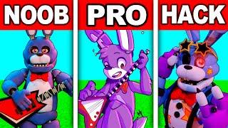 Noob vs Pro vs Hacker! Bonnie! Pixel Art