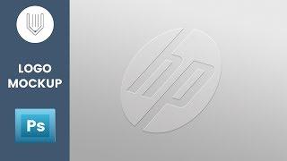 How to create logo mockup from scratch. Embossed effect Adobe Photoshop tutorial