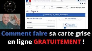 Comment faire sa carte grise en ligne GRATUITEMENT 