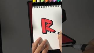 Letter R #letterart #graffiti #tutorial #draw #foryou