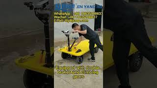 JIN YANG HU Small Electric Platform Trolley Four Wheels Heavy Duty Cargo Transport Trolley