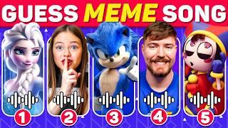 GUESS MEME & WHO'S SINGING Salish Matter, Sonic 3, MrBeast, Elsa, Panda, TADC, King Ferran