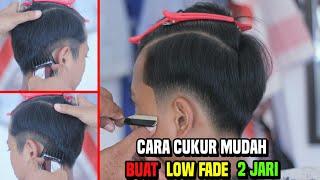 Cara Potong Rambut Low Fade 2 Jari Paling Gampang