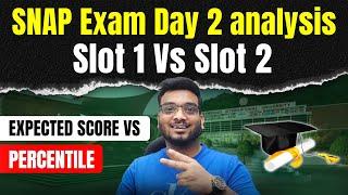 SNAP Exam Day 2 Analysis - SLOT 1 vs SLOT 2 | SNAP Exam Expected Score vs Percentile