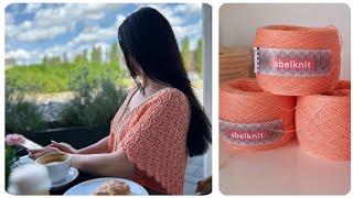 Блузка "Бабочка "Крючком/Обзор И Фотографии @abelknit-wolle #вязаниекрючком #crochet #knit