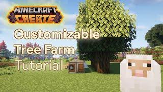 Fully Expandable, and Customizable Create Gantry Tree Farm Tutorial | Minecraft Create Mod 1.20