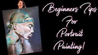 #299 Beginner Tips For Portrait Painting! Plus A Tour Of Some Of My Pieces! Let’s Get Painting! ️