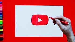 How to draw YouTube Logo #art #artforall #arttutorial #easydrawing