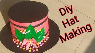 Diy hat making / hat making with paper / hat making / origami paper hat / easy paper craft #diycraft