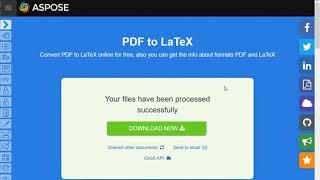 موقع لتحويل الملفات من صيغة pdf إلى LaTeX