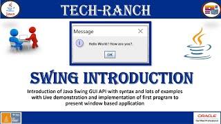 How to create frame using Swing JFrame GUI API ? | SWING GUI API | @TechRanch