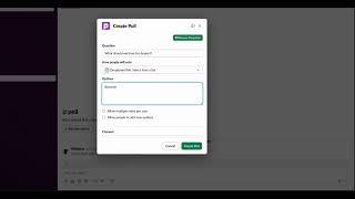 Create polls in Slack with a select list