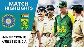 India vs South Africa | Hansie Cronje Arrested India At Faridabad ODI 2000 Highlights