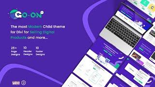 Introducing Go-On 2.0 | Most Modern Child Theme for Divi to sell Digital Products using WooCommerce