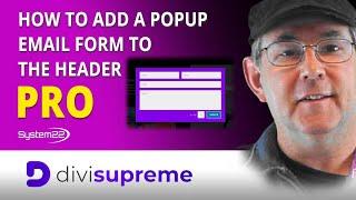 Divi Theme How To Add A Popup Email Form To The Header 