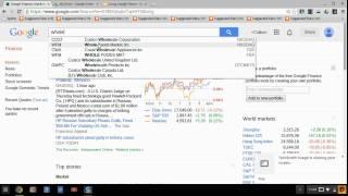 Google Finance:  Identifying the stock price