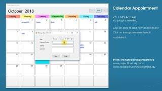 How to coding Sample Calendar Appointment with VB.NET + MS Access no plugins needed